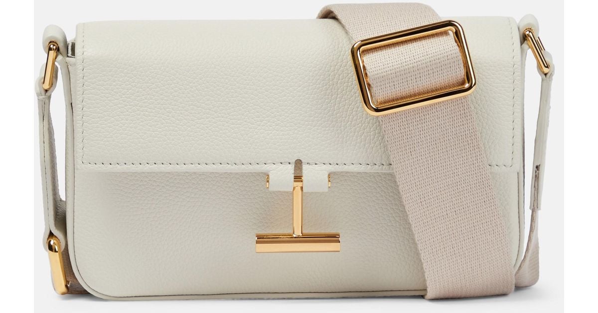 Tom Ford Tara Mini Leather Crossbody Bag in Natural | Lyst Australia