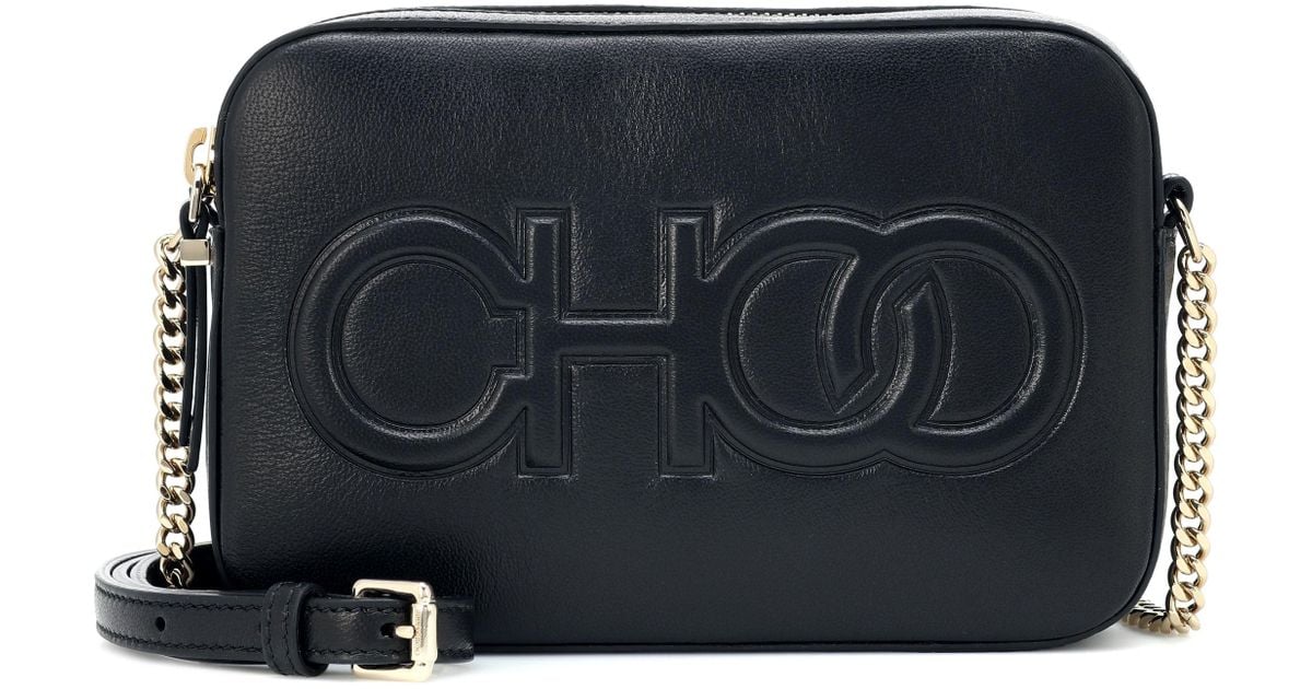 Jimmy Choo Balti Leather Crossbody Bag in Black Lyst