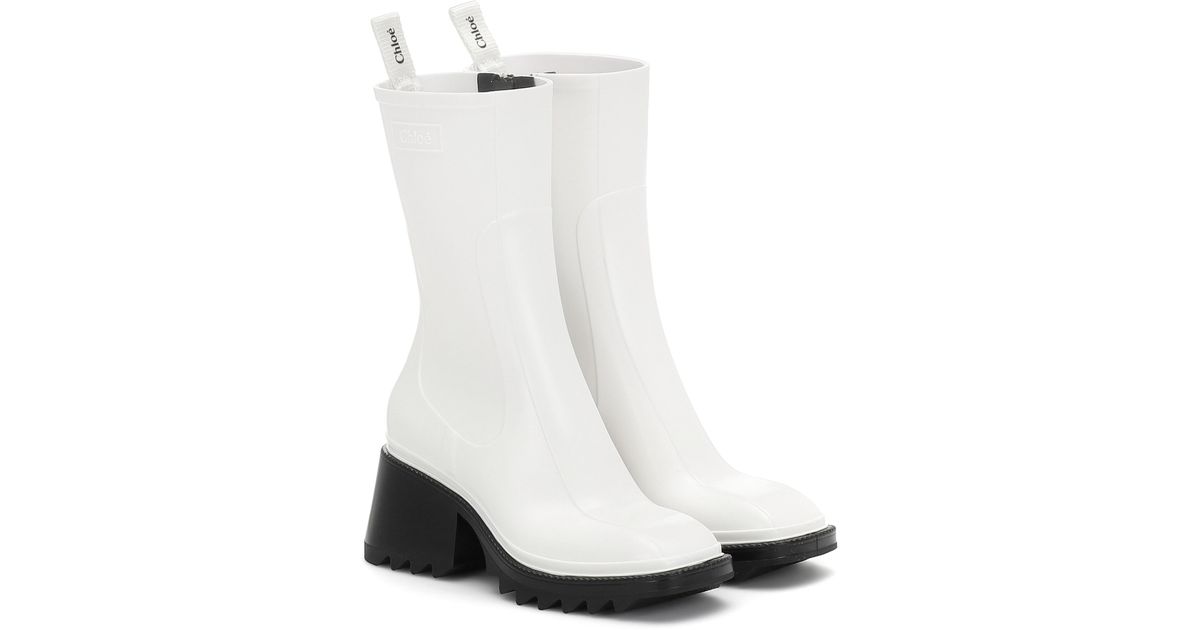 Chloé Rain Boots Betty 50 in White | Lyst