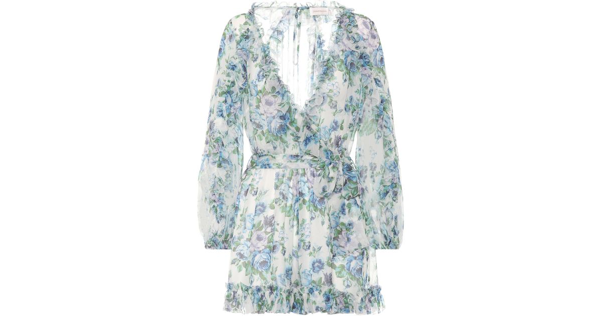 zimmermann blue playsuit
