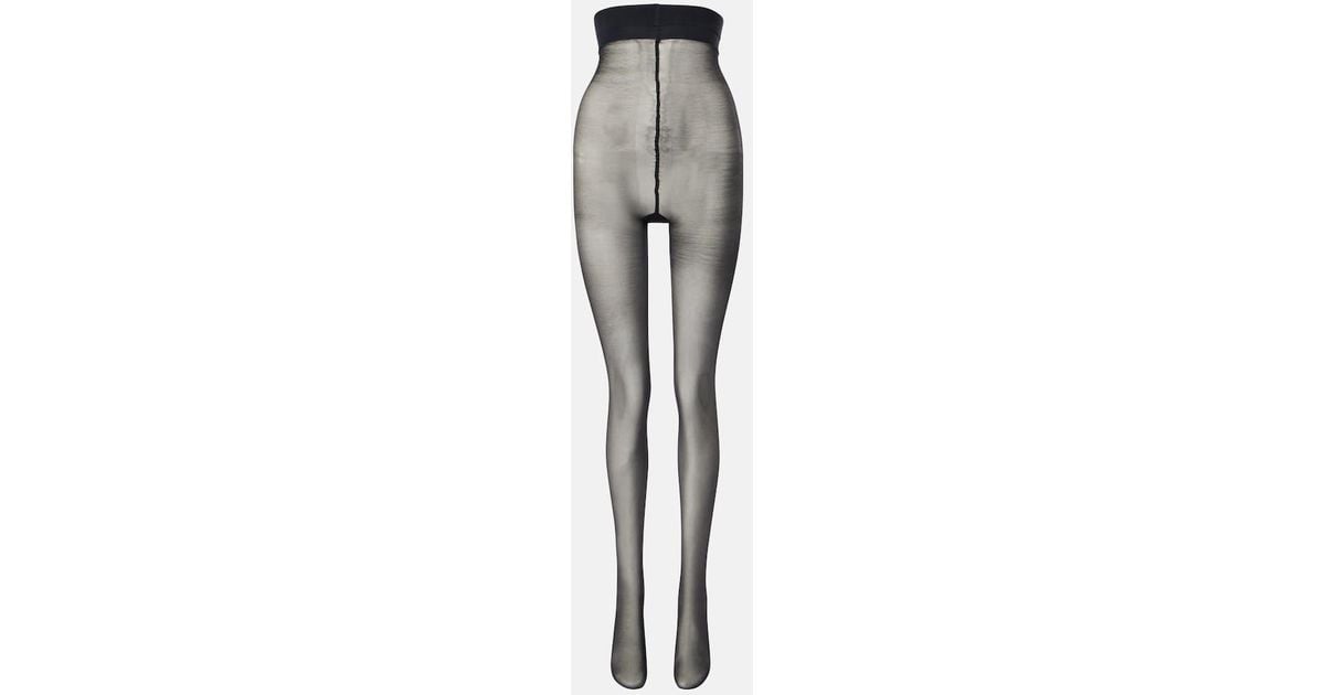 【Saint Laurent】モノグラムクリスタル-embellished tights Saint Laurent Crystal-Embellished Tights in Black | Lyst