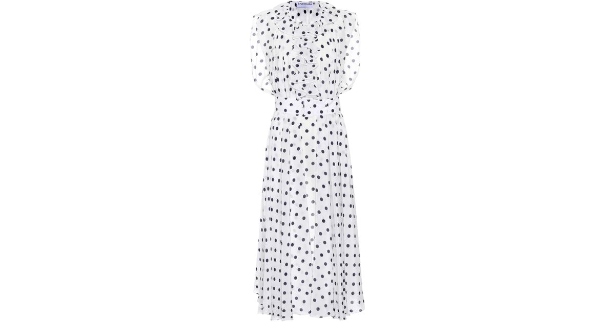 balenciaga polka dot dress