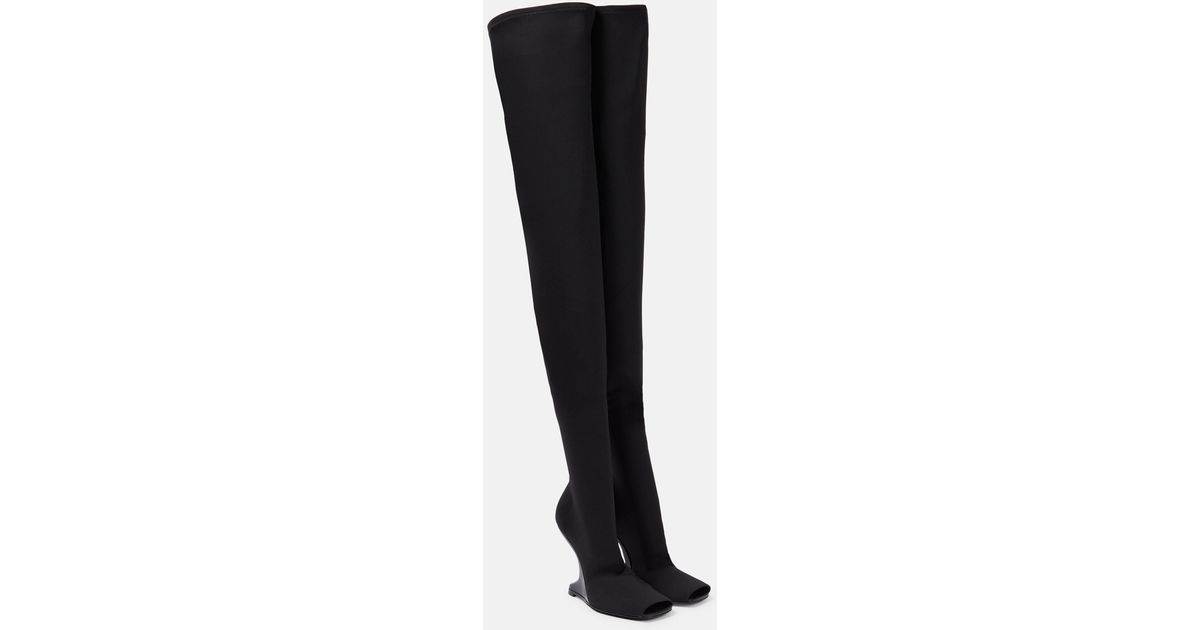 Rick Owens Lilies Cantilever Over-the-knee Boots in Black | Lyst Canada