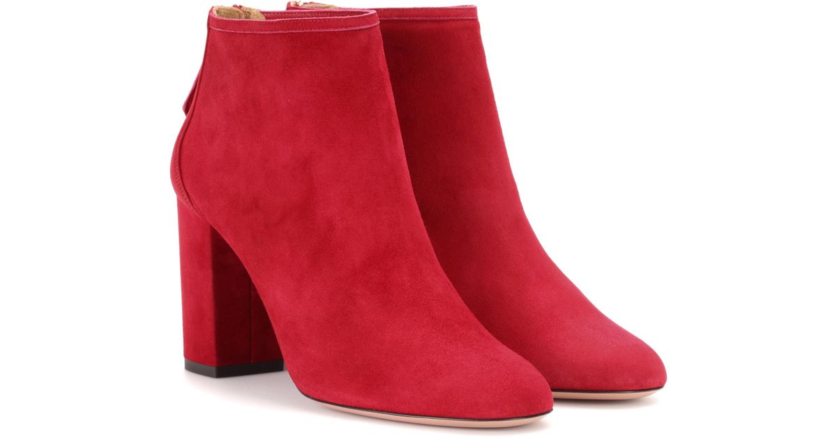 aquazzura red boots