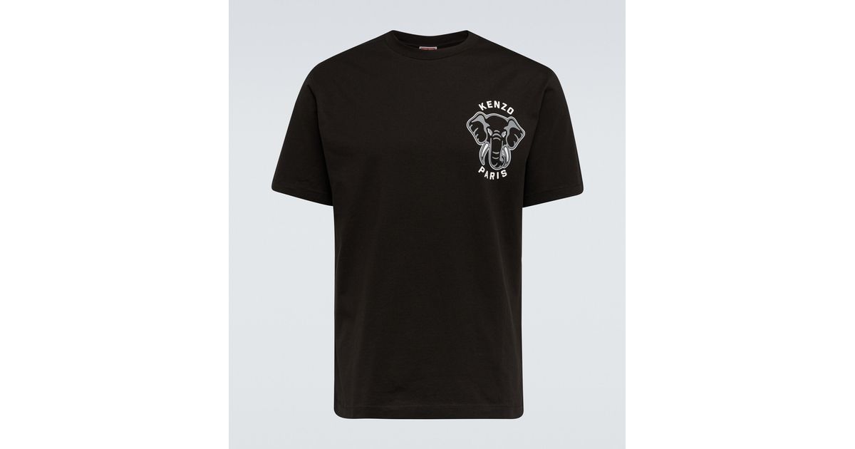 Camiseta en jersey de algodon con logo KENZO de hombre de color Negro | Lyst