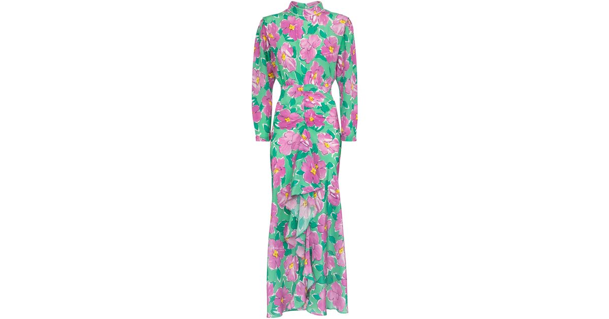 RIXO London Cherie Floral Silk Maxi 