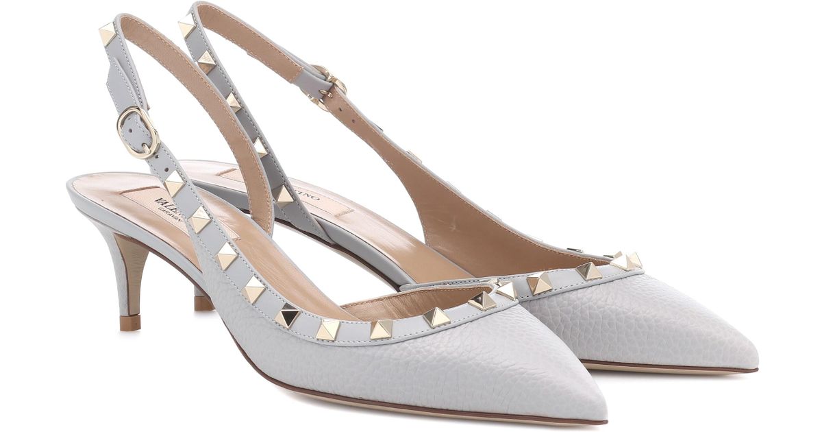 valentino rockstud slingback pumps