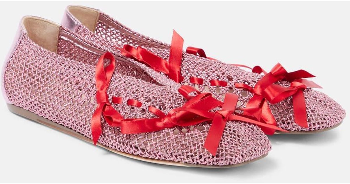 Rosemary Crochet Knit Ballet Flats