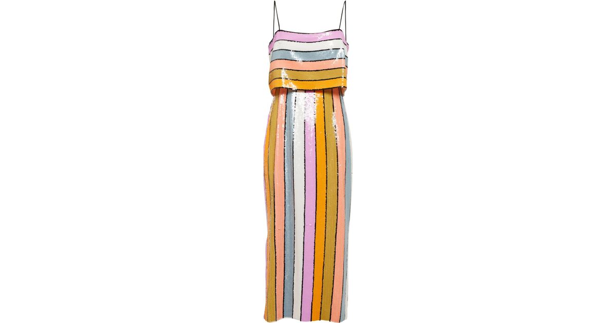 Veronica Beard Ivanna Sequined Midi Dress Lyst