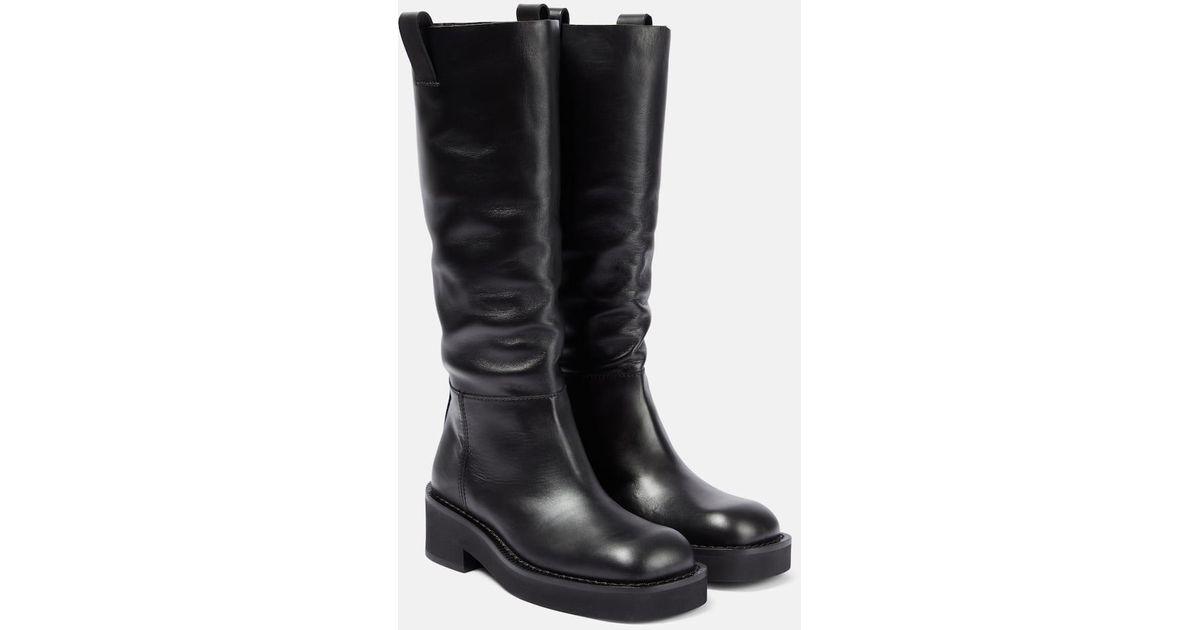 Madison.Maison knee-high leather boots - Black