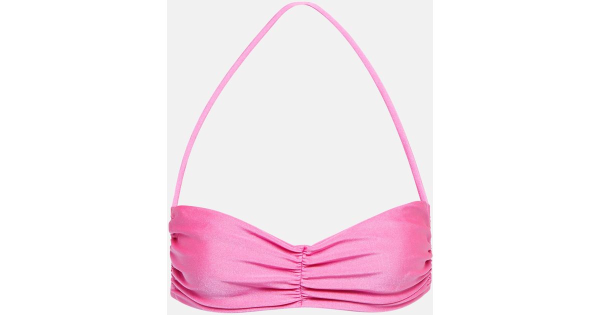 JADE Swim Isla Bikini Top in Pink | Lyst