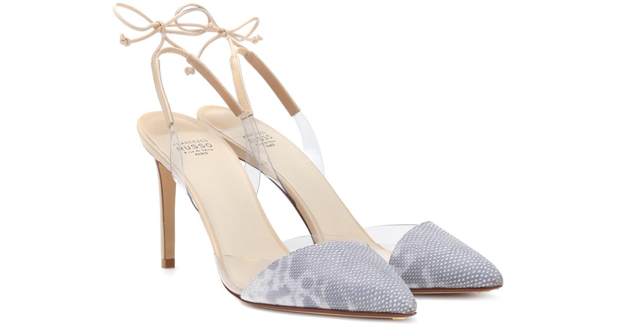 francesco russo white pumps