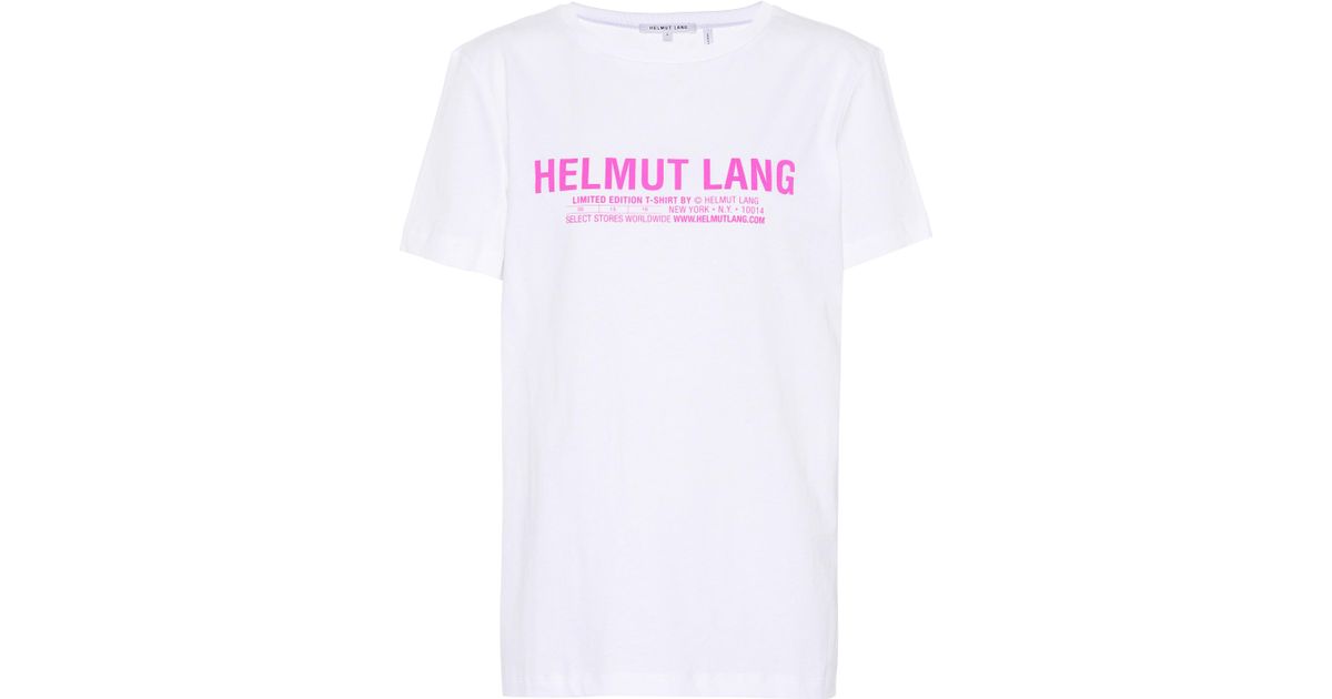Helmut lang pink and white t shirt Clearance