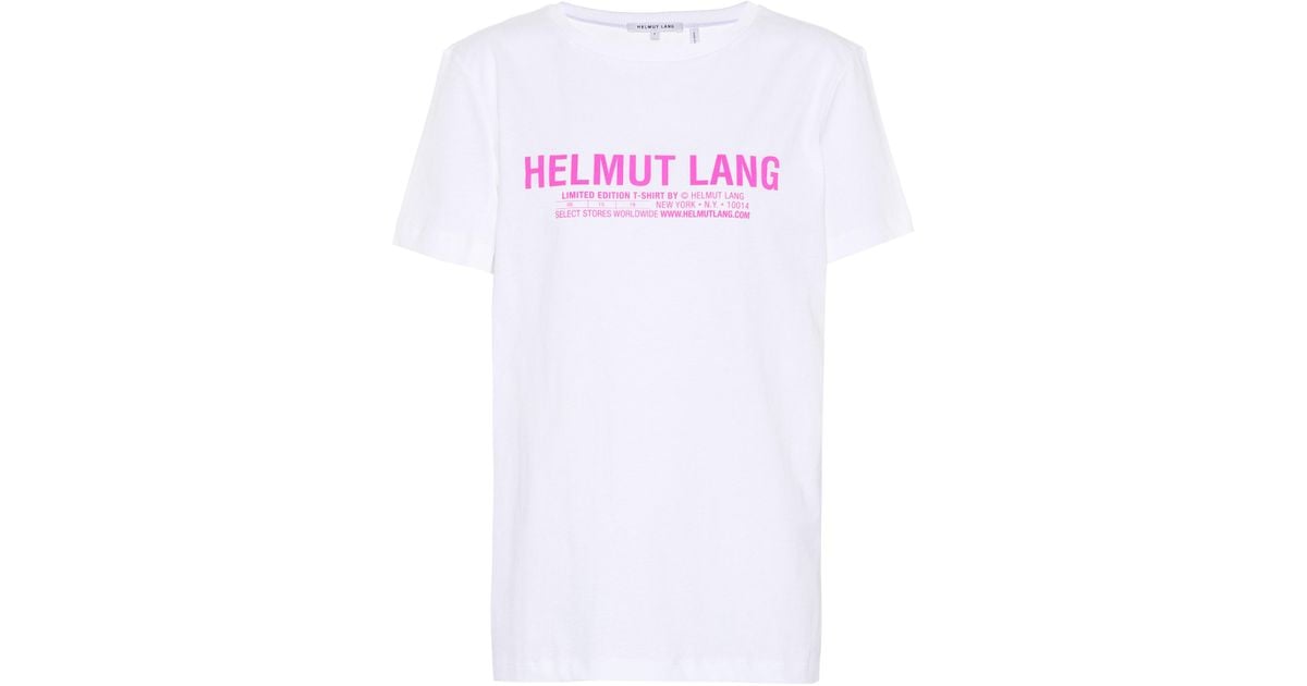 Helmut lang pink and white t shirt Clearance