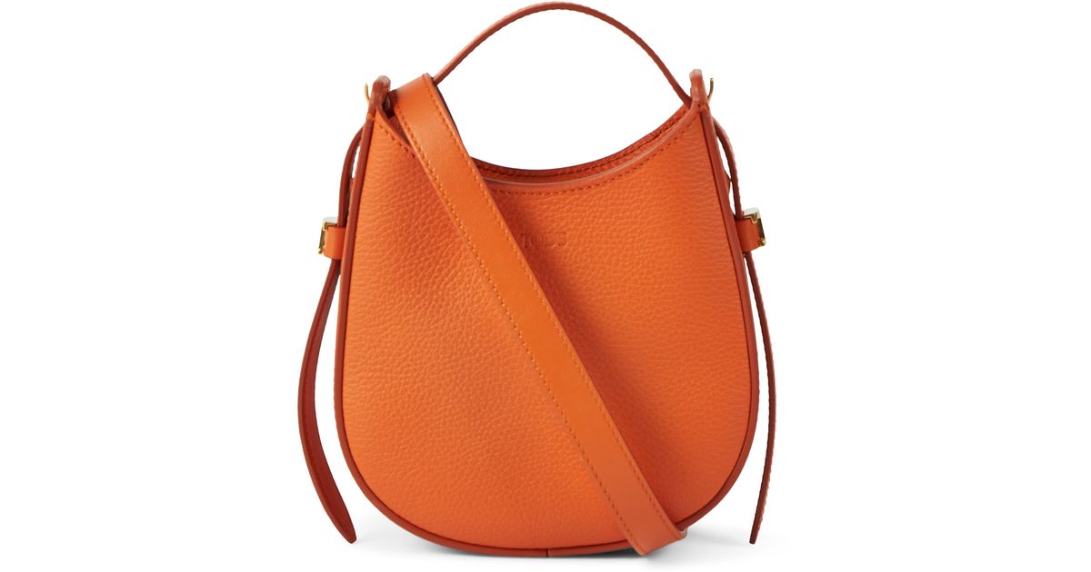 Tod's Oboe Leather Shoulder Bag in Orange Lyst