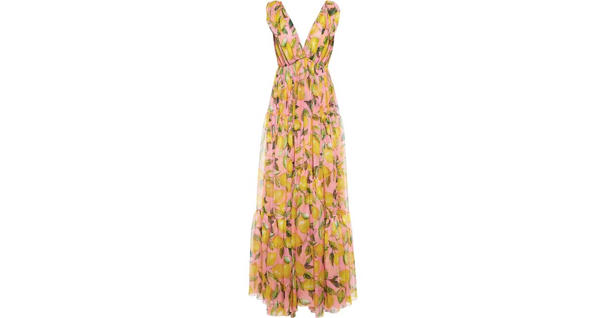 Dolce & Gabbana Exclusive To Mytheresa – Printed Silk Chiffon Gown in ...