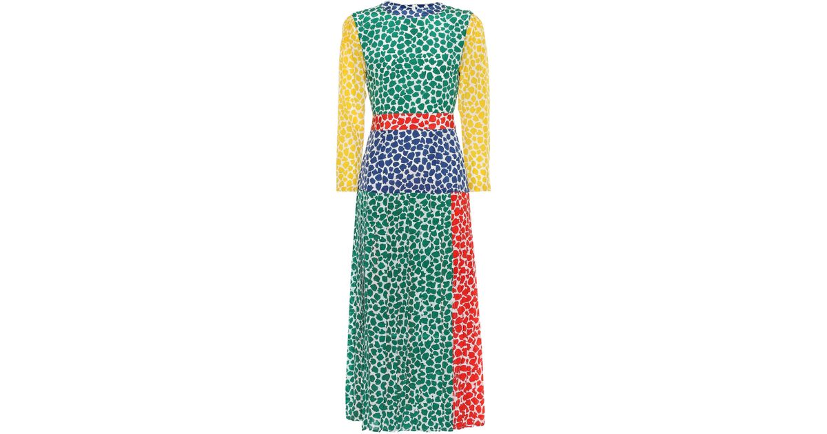 RIXO London Charlene Printed Silk Midi 