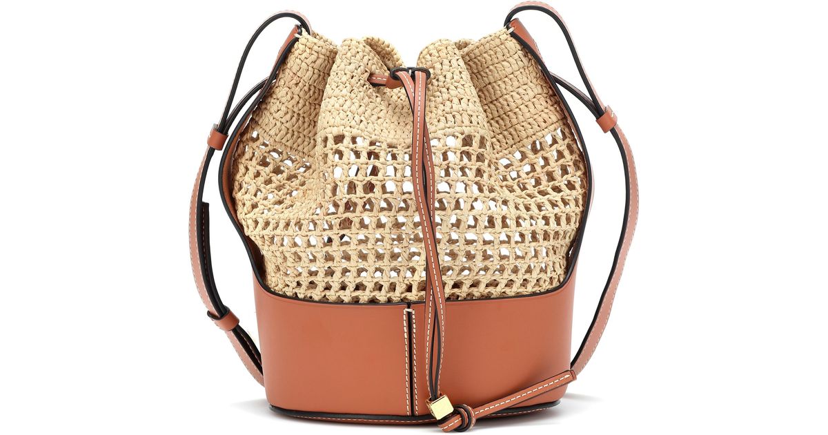loewe raffia balloon bag