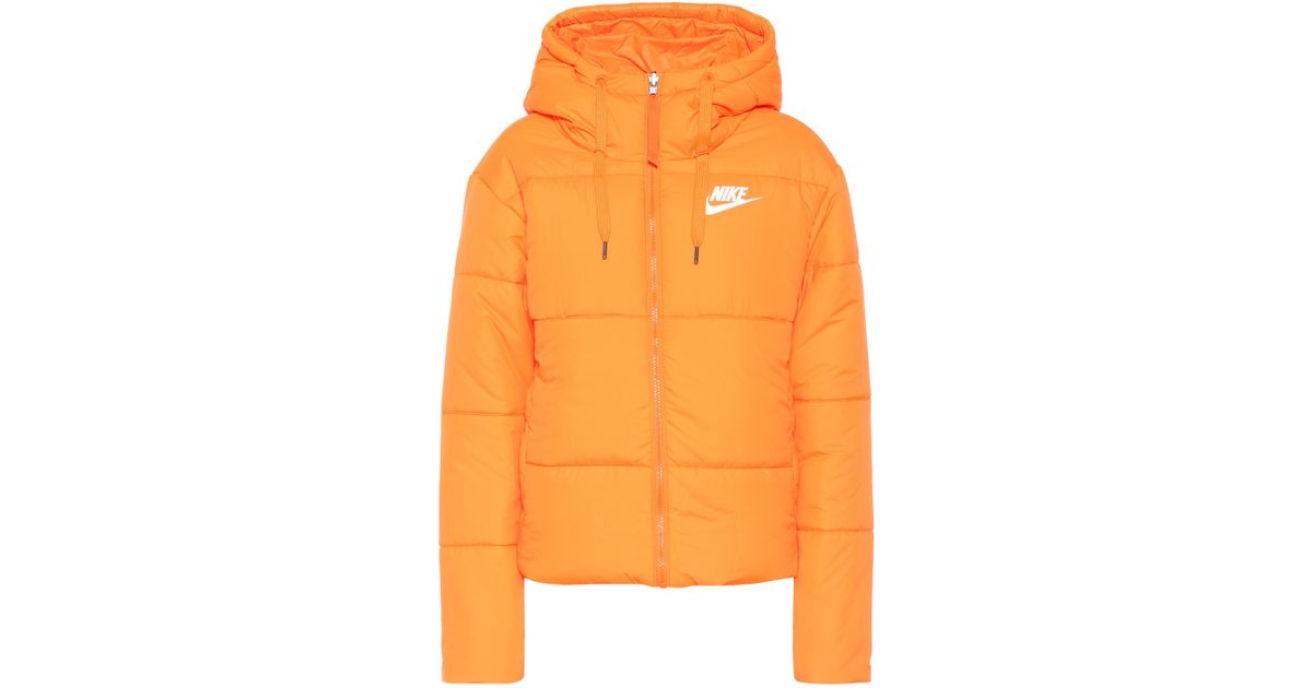 nike puffer jacket orange