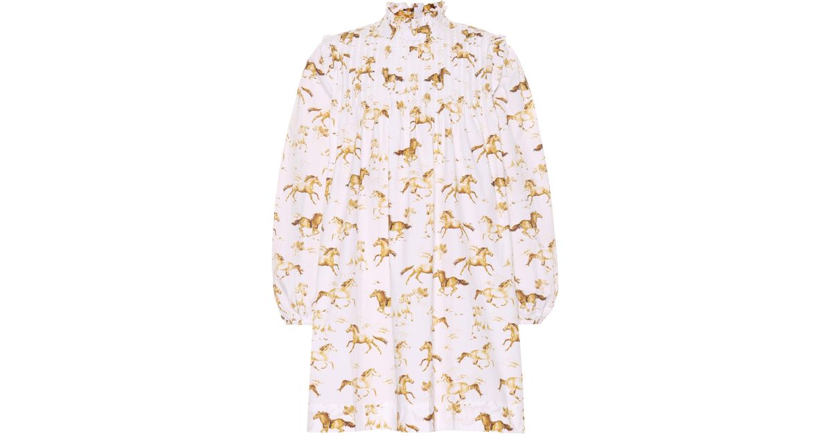 ワンピース GANNI horse-print mini drees Ganni Horse-print Organic