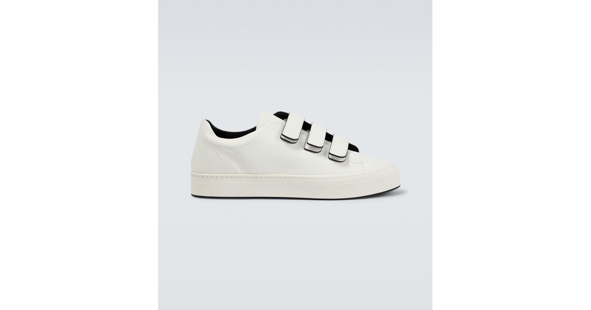 The Row Dean Leather Sneakers in White for Men | Lyst
