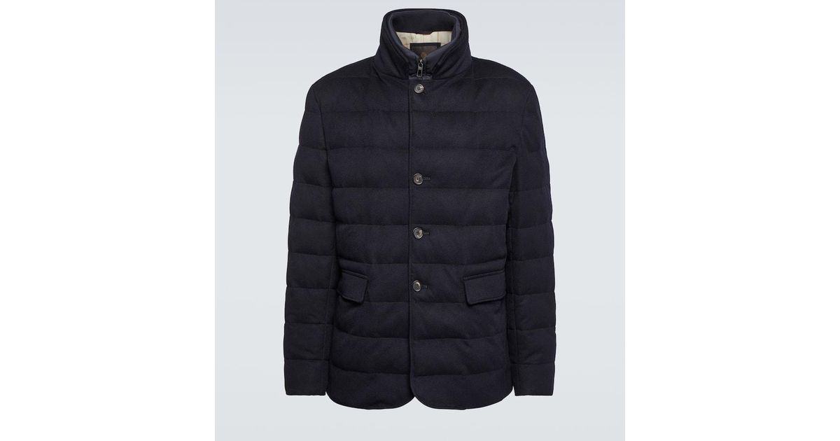 Loro Piana Nama Cashmere Puffer Jacket in Blue for Men Lyst UK