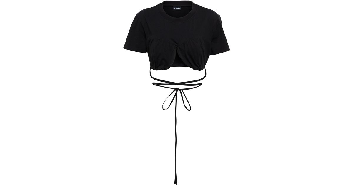Tシャツ・カットソー [JACQUEMUS]Le Baci T-Shirt JACQUEMUS Le T-Shirt Baci in Black | FWRD