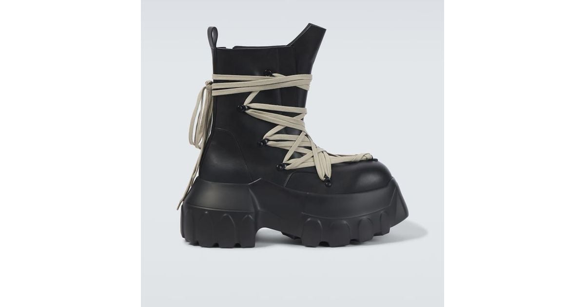 靴 megalaced mega tractor boots Rick Owens (リックオウエンス) - MEGALACE MEGA TRACTOR BOOTS