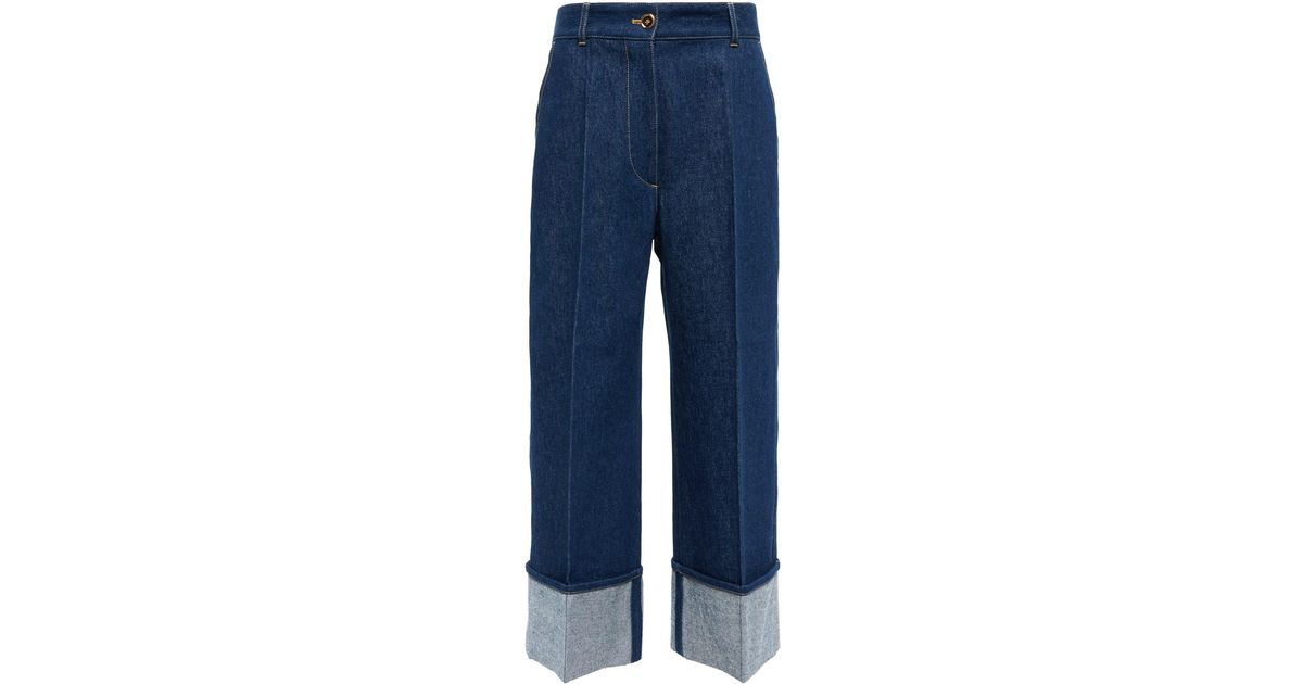 Patou Denim Mid-rise Wide-leg Jeans in Blue | Lyst