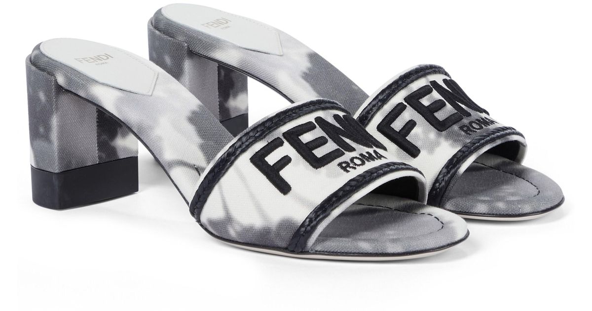 fendi canvas sandals