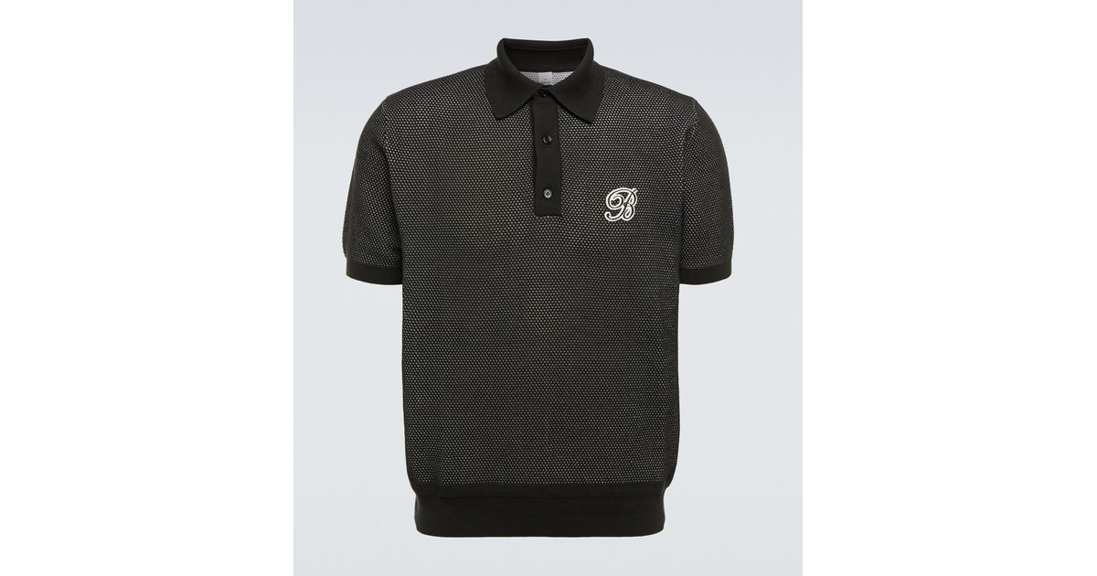 Berluti Golf Cotton And Silk Polo Shirt in Black for Men | Lyst