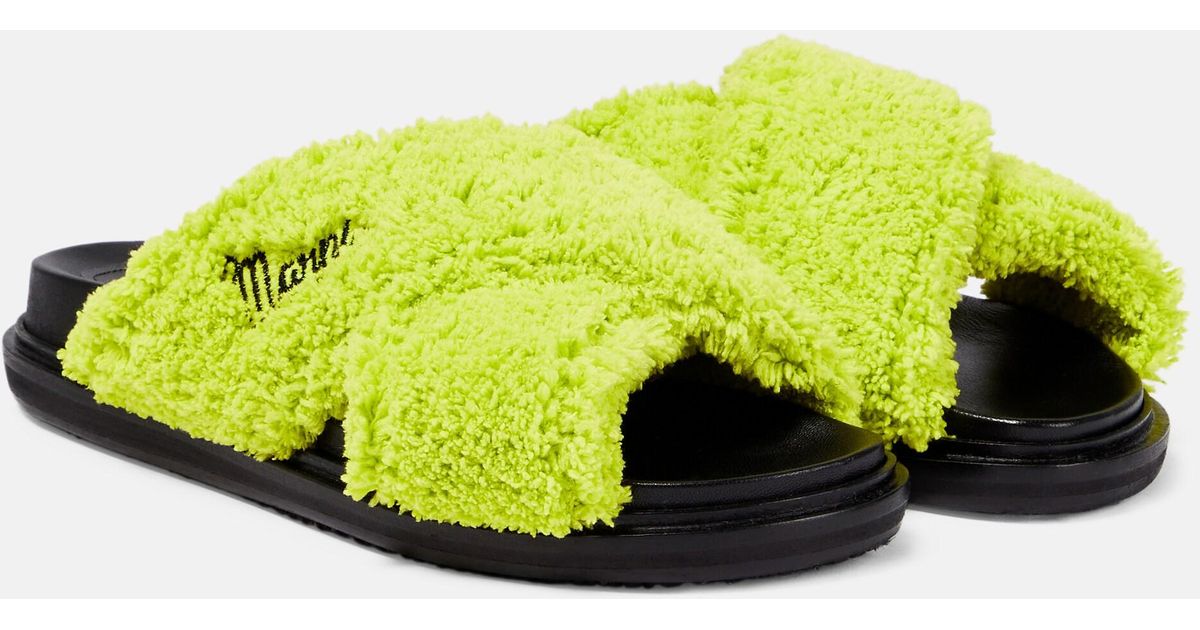 Marni Terry Slides in Yellow Lyst