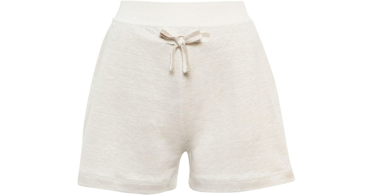 Womens Clothing Shorts Knee-length shorts and long shorts Loro Piana Destry Linen Poplin Bermuda Shorts in White 