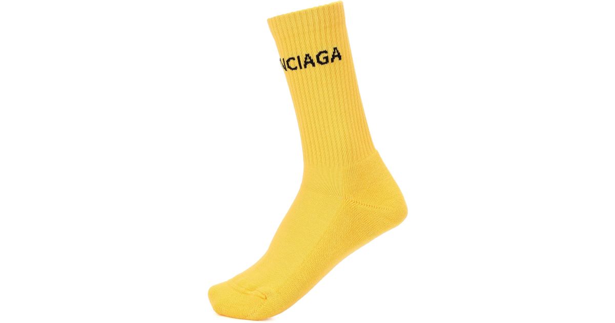 yellow balenciaga socks