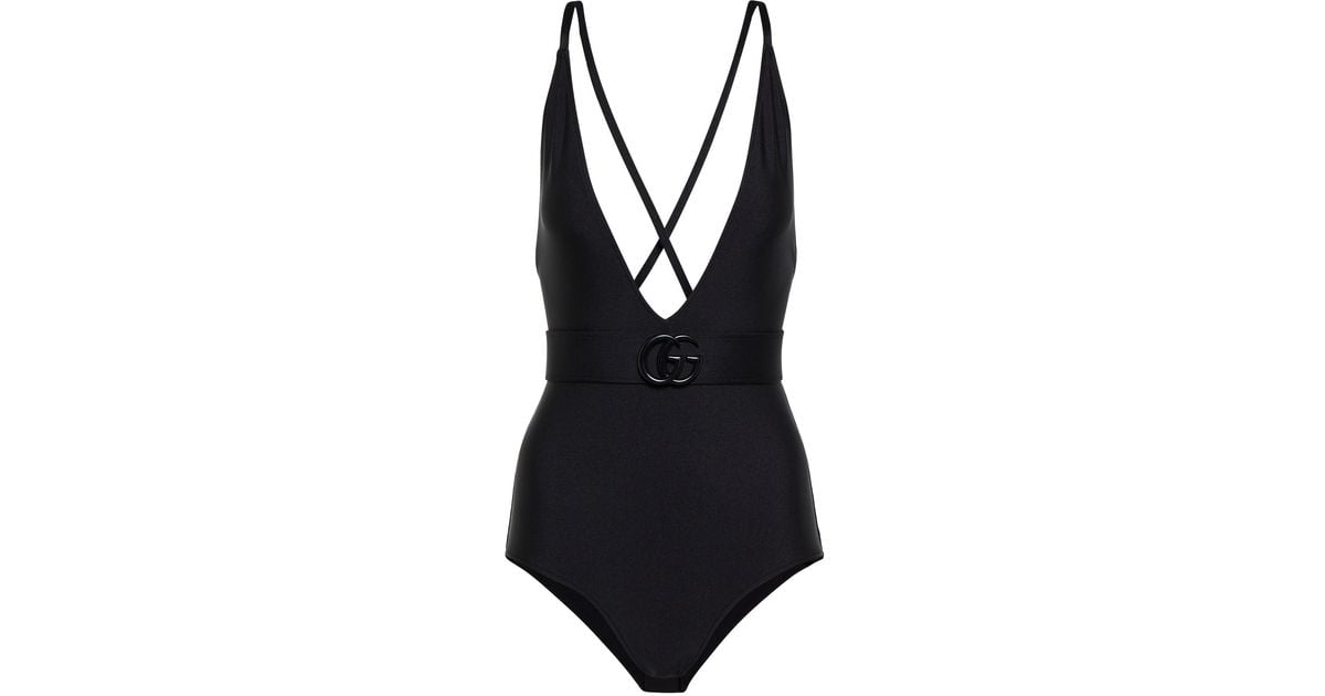 Two-piece swimsuit Gucci Black size S International in Cotton - elasthane -  16358032