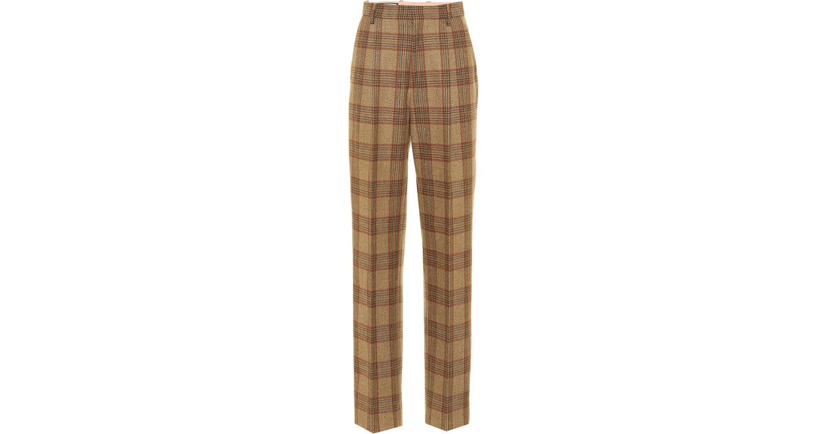 plaid gucci pants