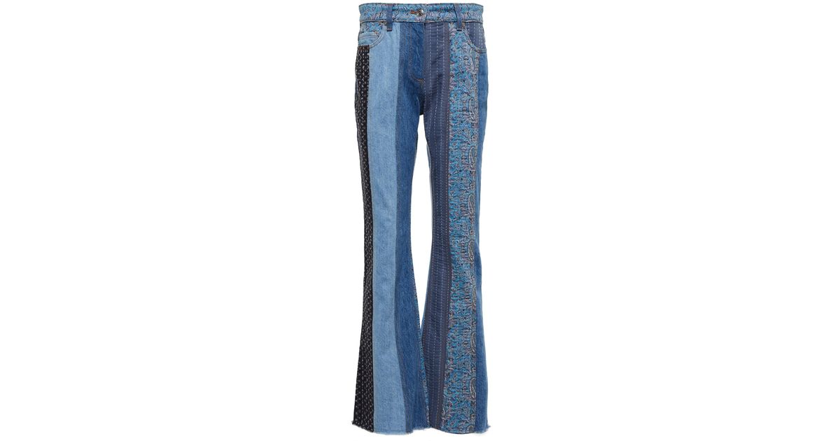 Womens Jeans Etro Jeans Natural Etro Denim Mid-rise Straight Jeans in White 