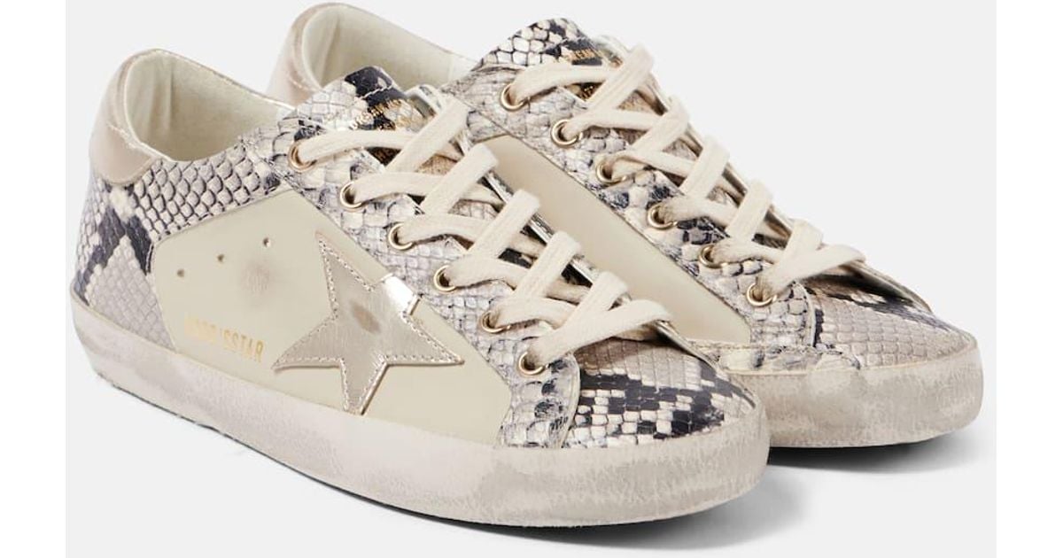 Crocodile Golden Goose Black Snake Superstar Sneakers Golden Goose