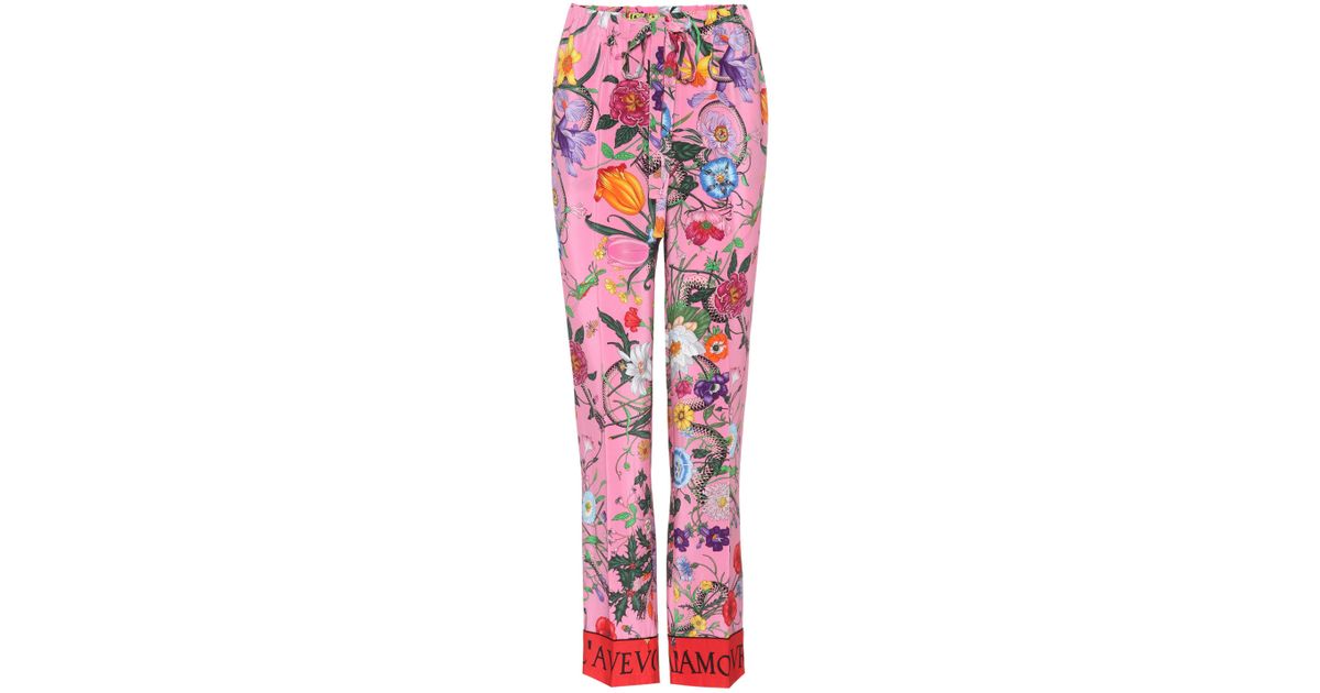 gucci silk pants