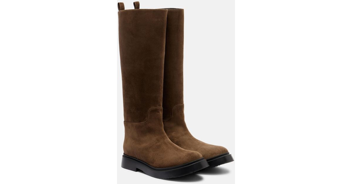 Provena Boot Proenza Schouler Bank Suede Knee-High Boots in Brown | Lyst