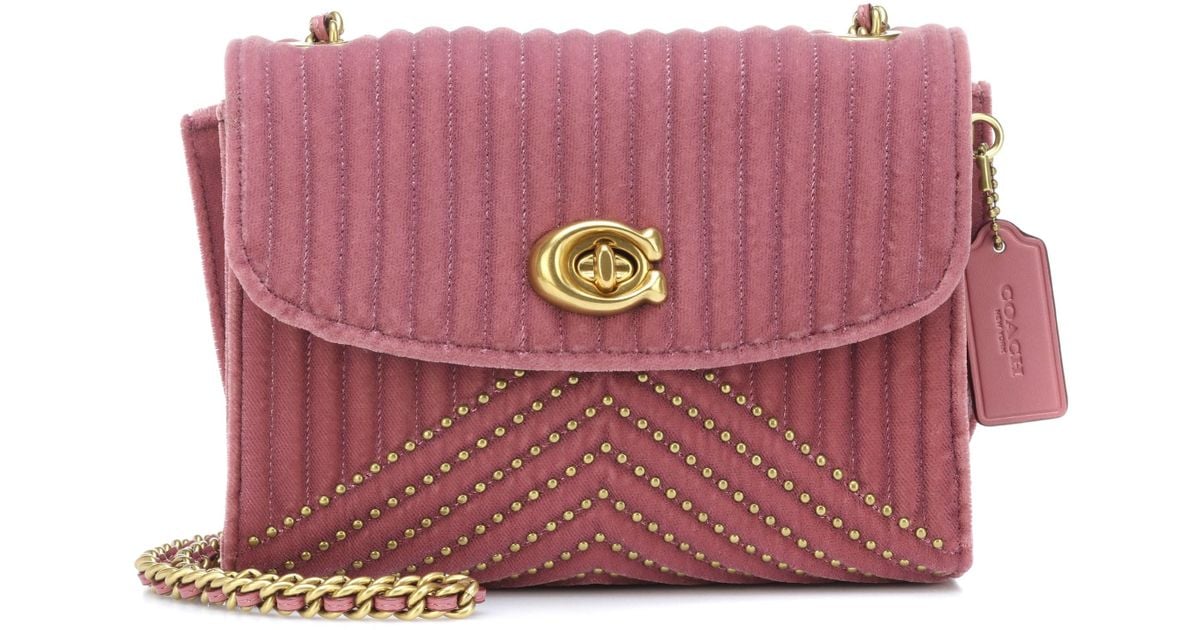 COACH Parker Quilted Velvet Crossbody Bag Lyst