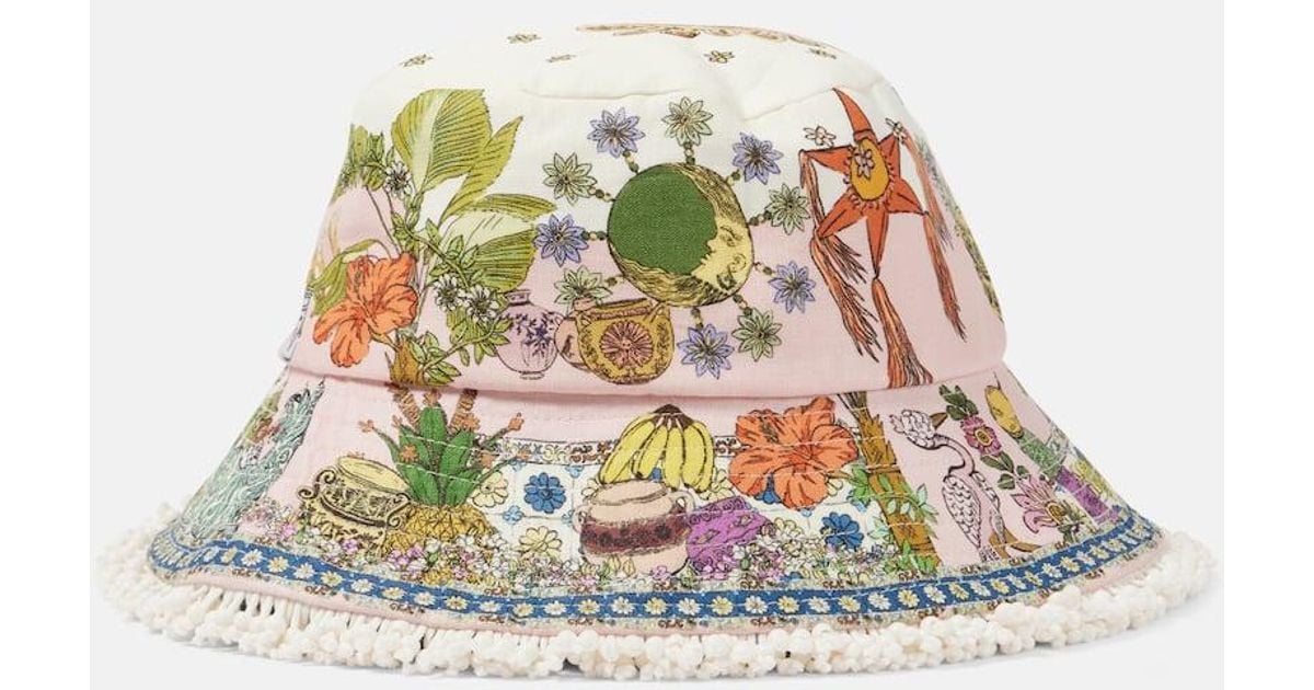ALEMAIS アレメイズ リネンバケットハット ALÉMAIS Hazel Linen Bucket Hat in White | Lyst