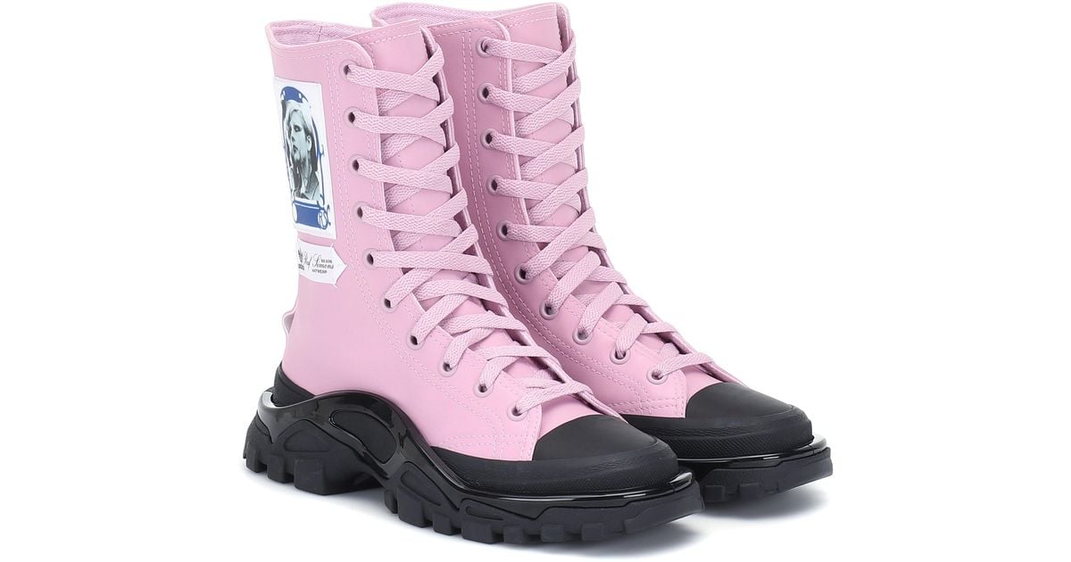 adidas By Raf Simons Rs Detroit High-top Sneakers in Pink - Lyst