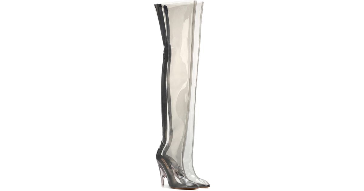 Yeezy Tubular Clear Over-the-knee Boots (season 4) in White | Lyst