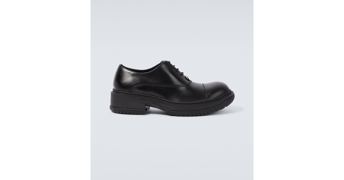 Lanvin Leather Derby Shoes in Black for Men Lyst Canada