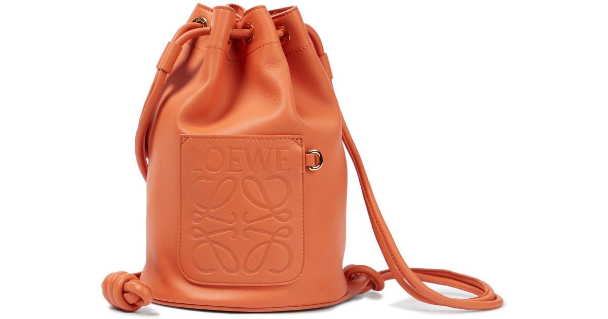 Loewe Paula's Ibiza Sailor Small Bucket Bag in Orange Lyst UK