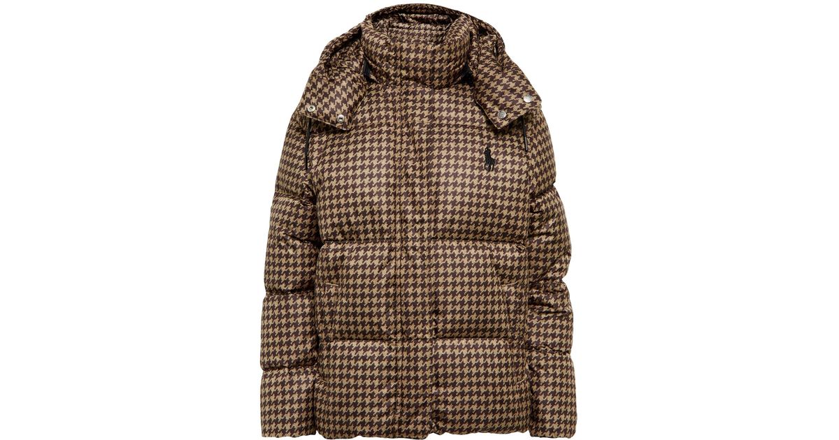 ralph lauren houndstooth puffer