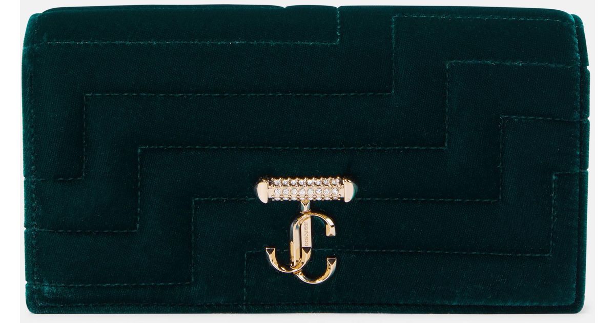 70%オフセールJIMMY CHOO AVENUE QUILTED VELVET CHAIN WALLET Jimmy Choo Avenue Velvet Wallet On Chain in Black | Lyst Canada