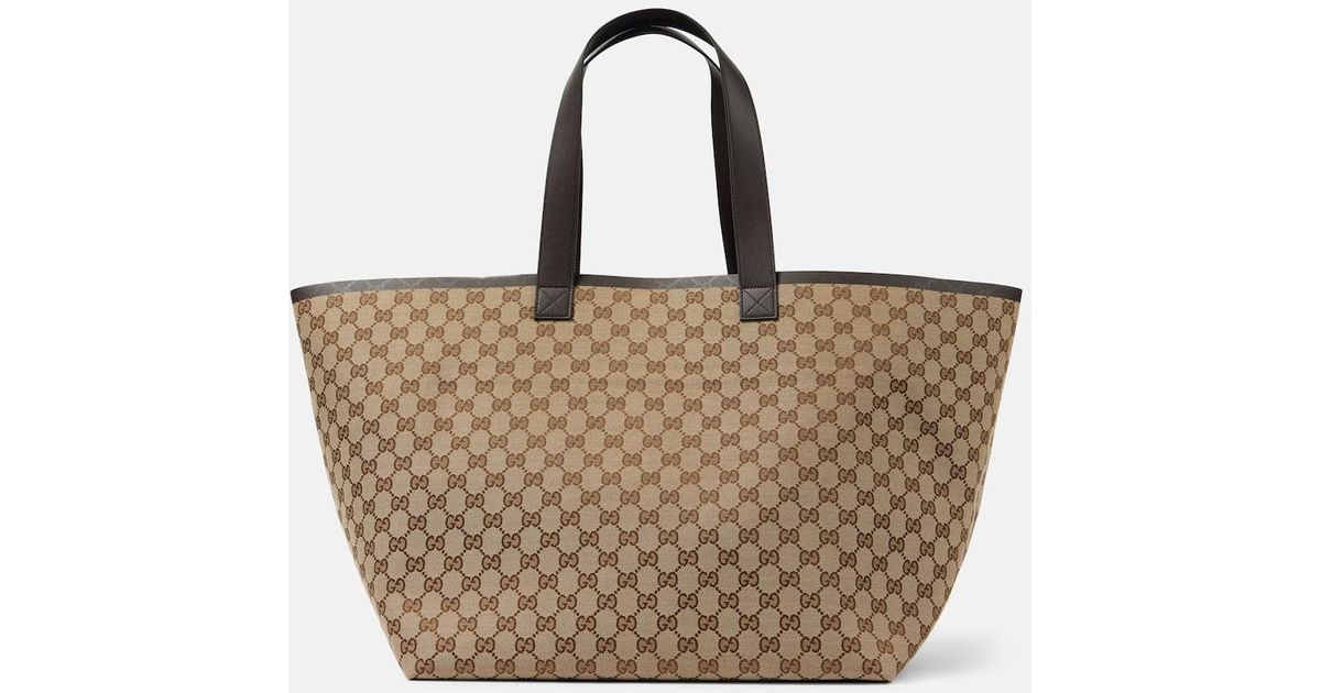 Gucci Totissima Gg Canvas Large Tote Bag in Brown | Lyst