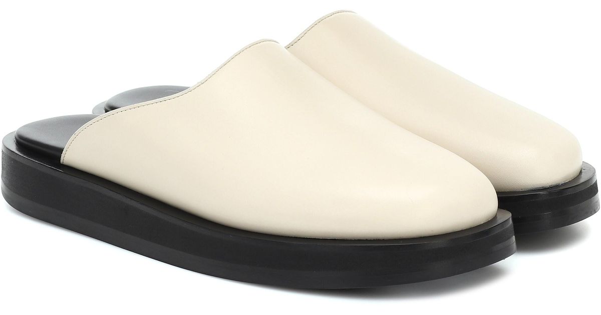 the row sabot smooth calfskin mules